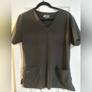 Black Scrub Top by 4 Flex